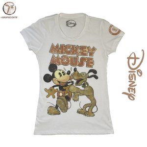 (40% OFF) Disney Mickey Mouse & Pluto Vintage Park Tee Womens